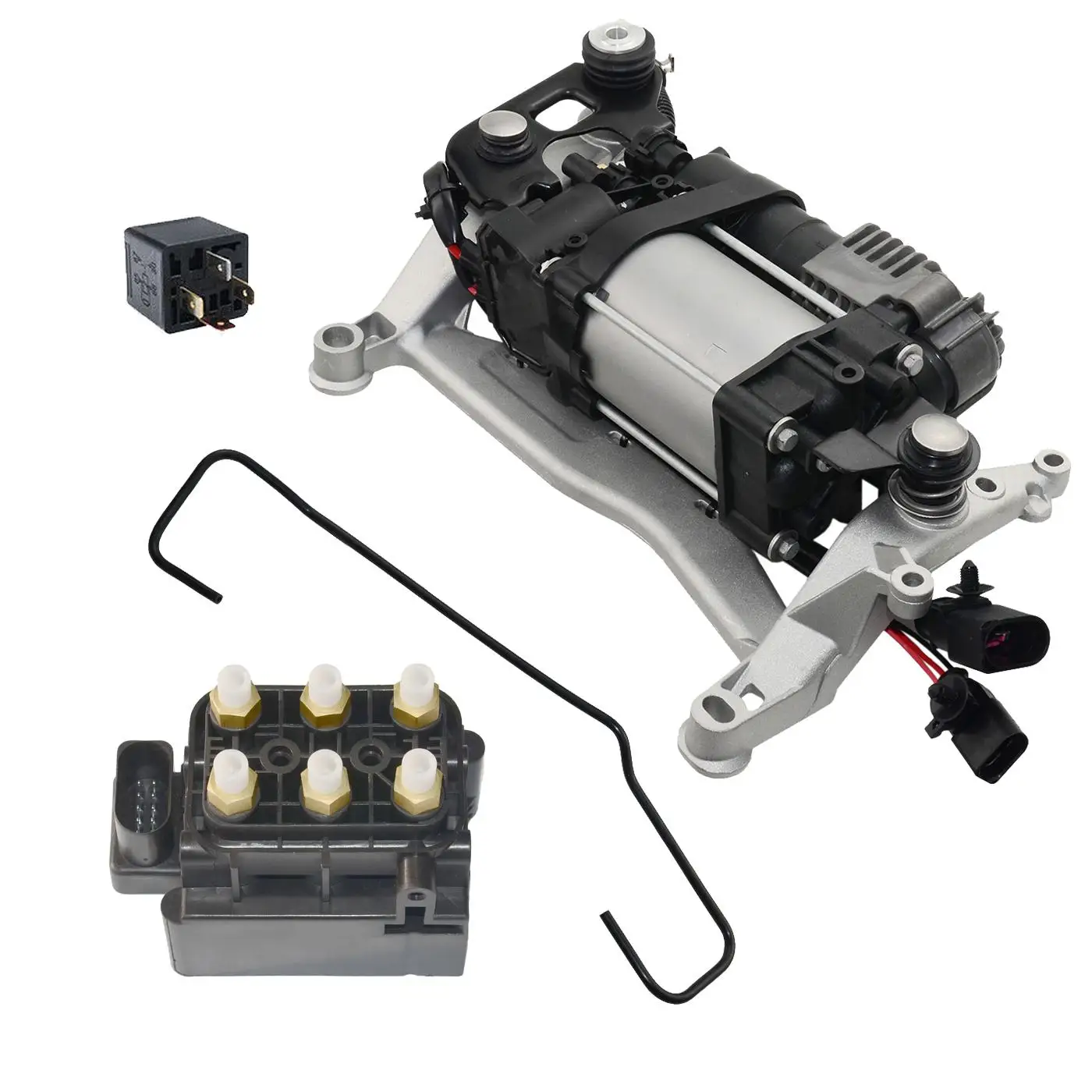 

Компрессор пневматической подвески AP01 7P0698007 и комплект блоков клапанов для VW Touareg Porsche Cayenne 2011-2018 7P0616006 95835890100