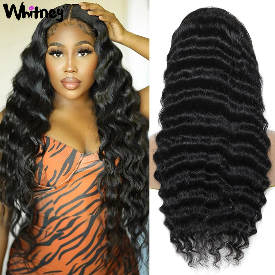 Brazilian Loose Deep Wave Wig Lace Front Human Hair Wigs For Women Loose Wave Transparent Lace Closure Wig Loose Deep TPart Wig