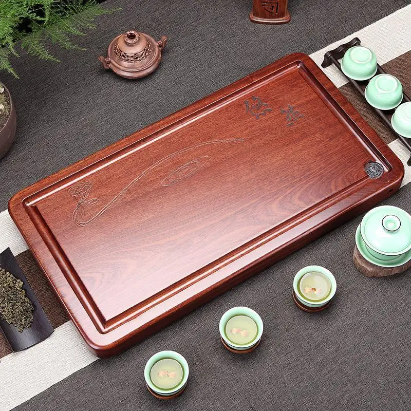 Puer Keukenhulpjes Ceremony Set De Te Chino China High Board Vassoio Da Portata Serving Holder Chinese Kung Fu Tea Tray | Дом и сад