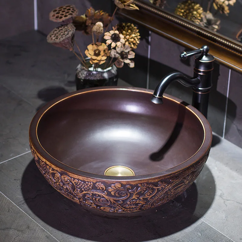 Художественная раковина в винтажном китайском стиле | Обустройство дома