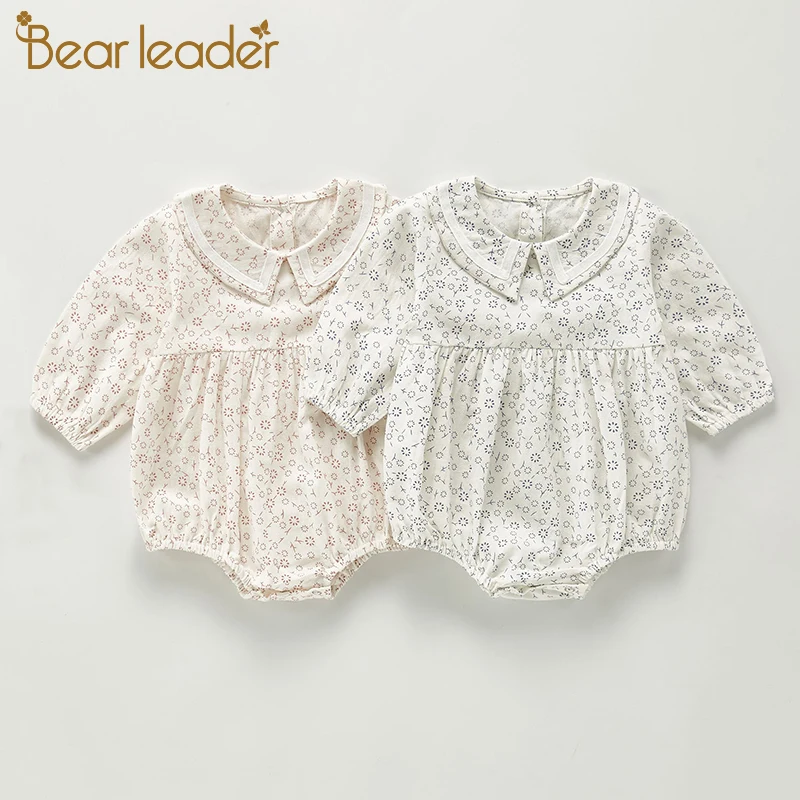 

Bear Leader/Комбинезоны с цветочным принтом для новорожденных; Модные комбинезоны с длинными рукавами для маленьких девочек; Одежда с цветочным ...