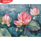 HUACAN картина по номеру Лотос цветочные наборы DIY уникальный подарок живопись по номерам лист на холсте Ручная роспись Украшение Искусство подарок
