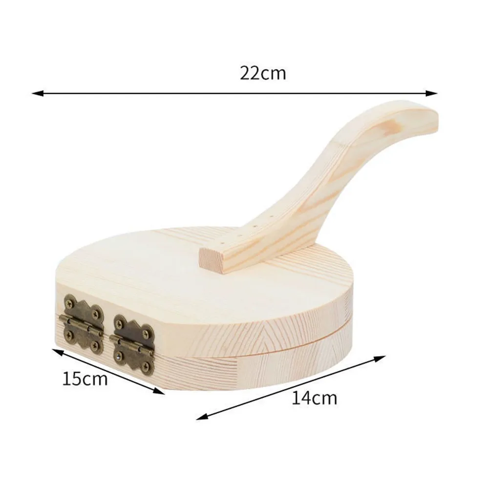 

1pc Wooden Mini Dough Pressing Tool Dumpling Wrapper Presser Skin Press Tool Making Kitchen Cooking Gadget Baking Pastry Tool
