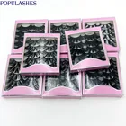 5D с фокусным расстоянием 25 мм норковые ресницы оптовая смешанная с упаковкой, партия из 5 пар из норкового меха, плотные мягкие пушистые накладные ресницы для макияжа