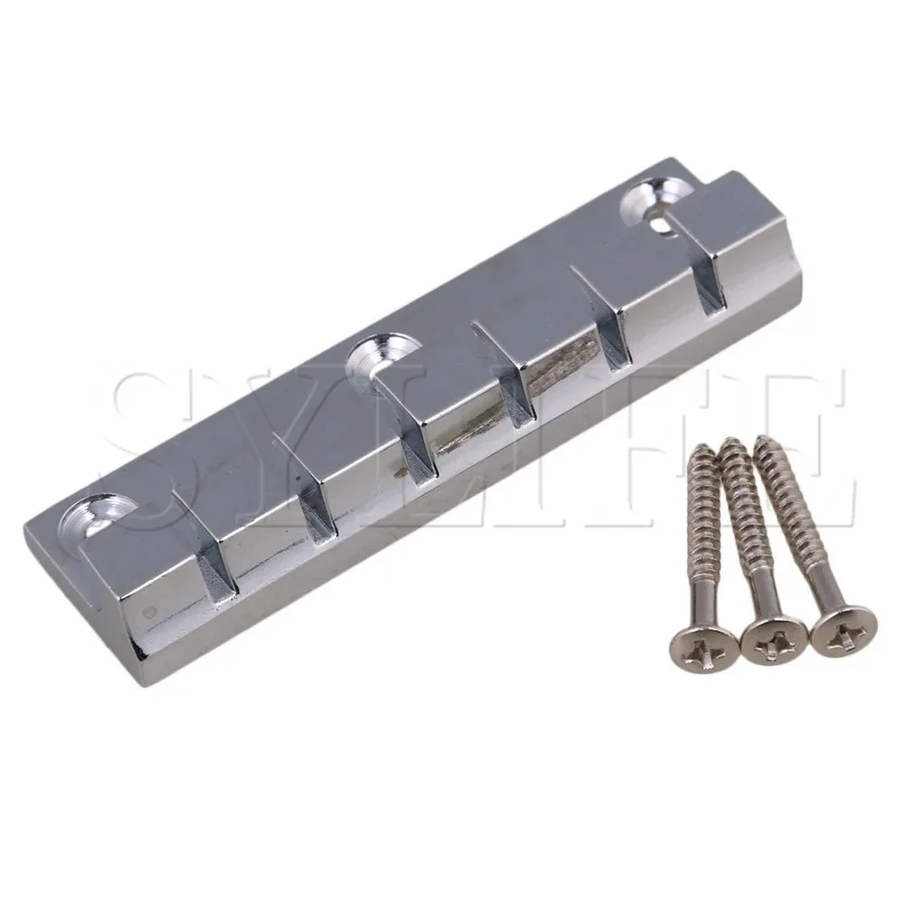 Хромированная для электрогитары Запчасти 6 Струны седла хардтейл гитарный