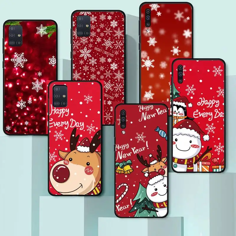 

Cartoon Merry Christmas Phone Case For Samsung galaxy A S note 10 7 8 9 20 30 31 40 50 51 70 71 21 s ultra plus