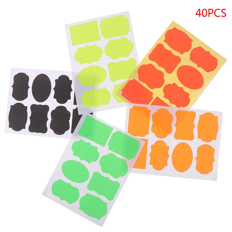 40 шт./5 sheets цветная кухонная баночка для варенья органайзеры наклейки стикеры в