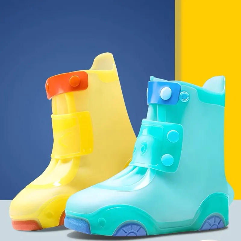 

Children Rain Shoes Cover Cartoon Shoe Protector Non-slip Cover Colorful Child Boots Overshoes Outdoor Camping Shoes Accessories