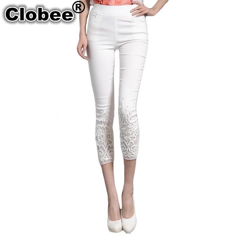 Clobee женские брюки Лето 2019 плюс размер 4XL pantalon femme обтягивающие эластичные узкие