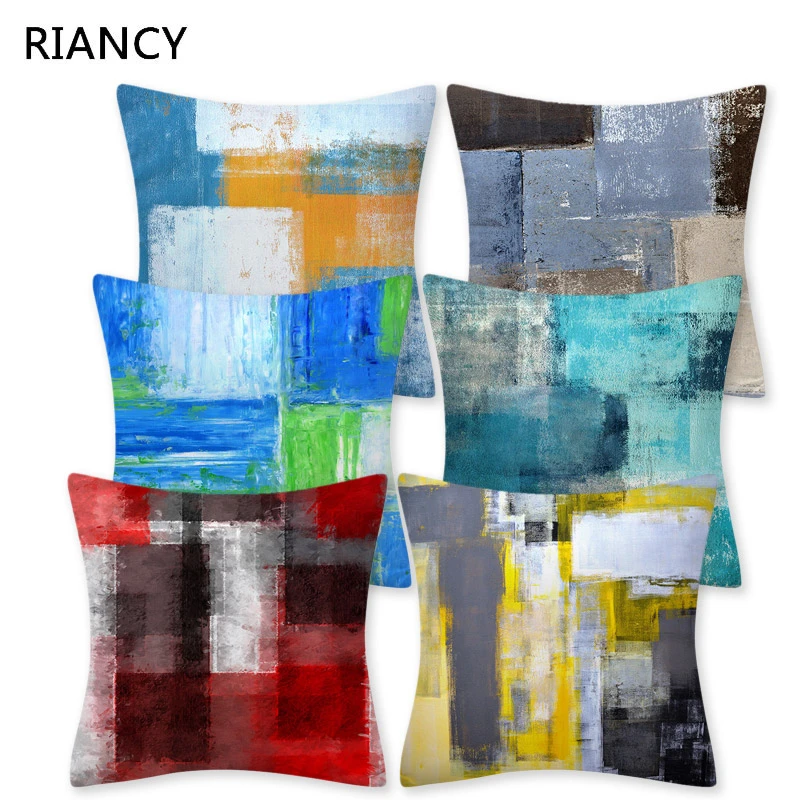 Фон для фотографирования с яркими принтом геометрических фигур Подушка