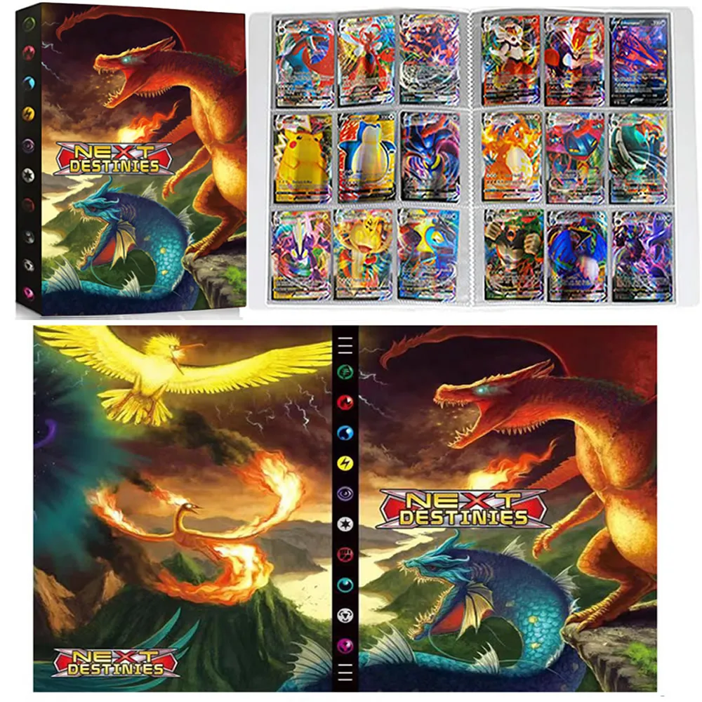 Альбом для покемонов с 9 карманами и 432 картами мультяшный персонаж аниме папка