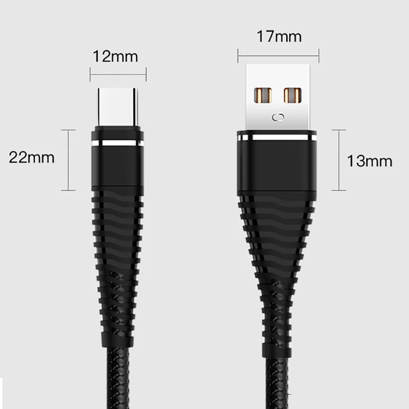 Usb type C весенний спиральный кабель для Xiaomi Redmi Note 7 mi 9 Быстрая зарядка синхронизации данных USB C кабель для samsung Galaxy S9 Oneplus 6T