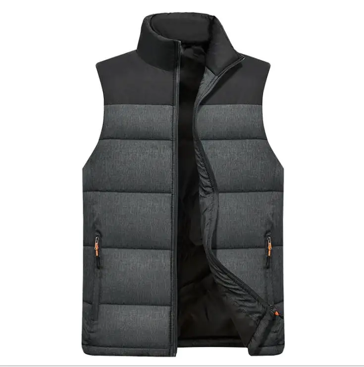 

Жилетка мужская с хлопковой подкладкой, повседневная безрукавка с воротником-стойкой, пэчворк, без рукавов, L/5Xl, весна-осень-зима, J3093