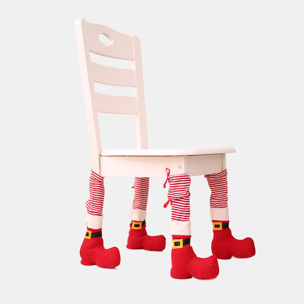 4 шт. Рождественский стул ножка Крышка Настольная для дома Рождественские