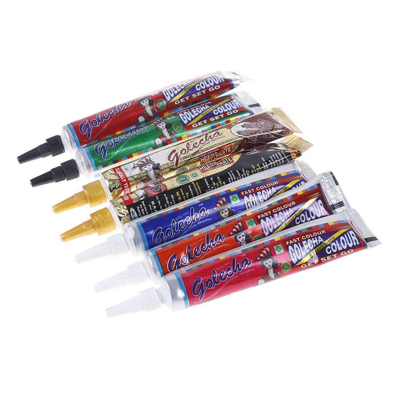 1 шт. хна паста краска для тела трафарет татуировки цветная боди арта индийский