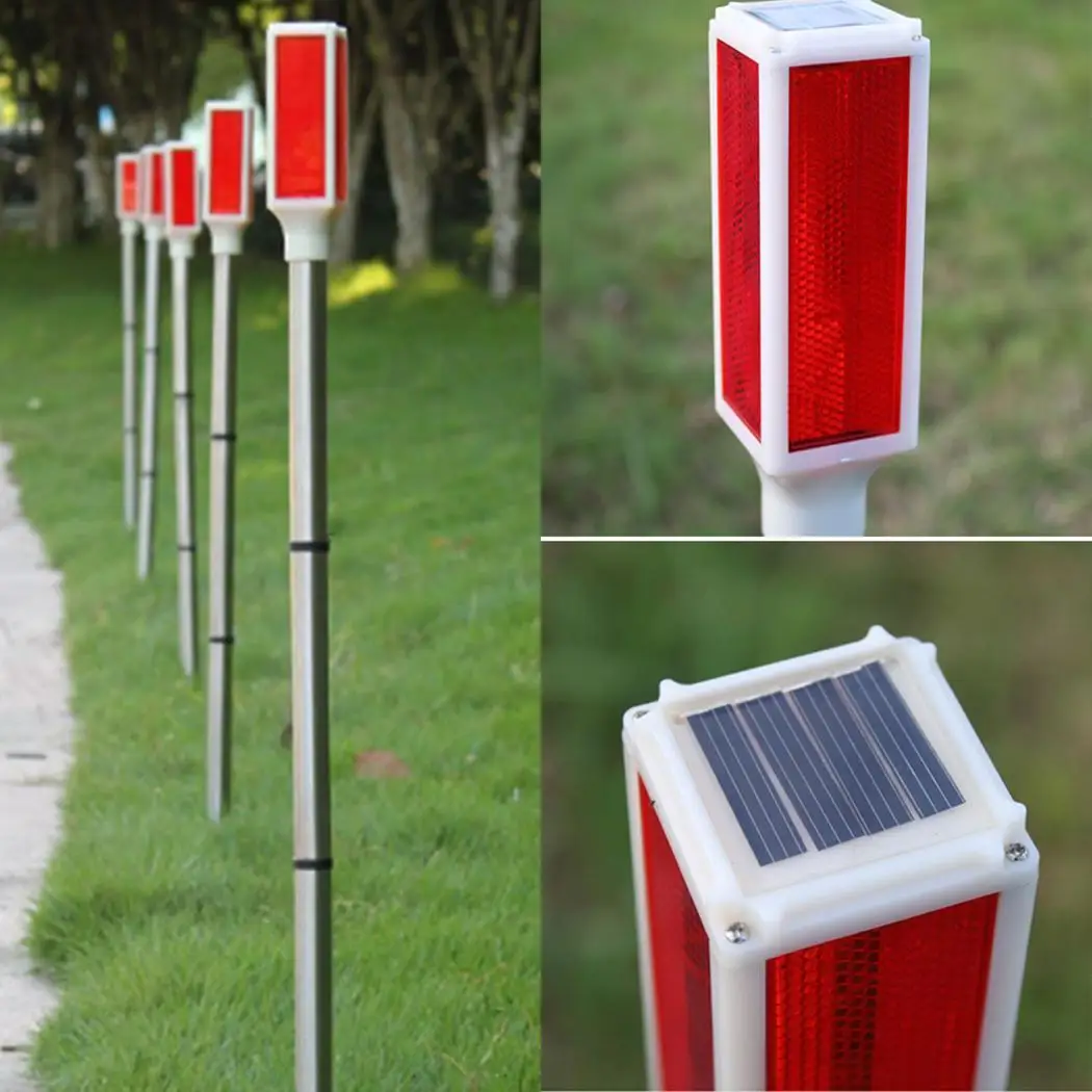 5 шт./кор. солнечные дорожные указатели устойчивый мигающий настройки красный 157G