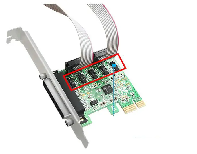 Большой-Q 2 RS232 RS-232 последовательный порт COM& DB25 принтер параллельный порт LPT к PCI-E PCI Express адаптер конвертер AX99100 чип