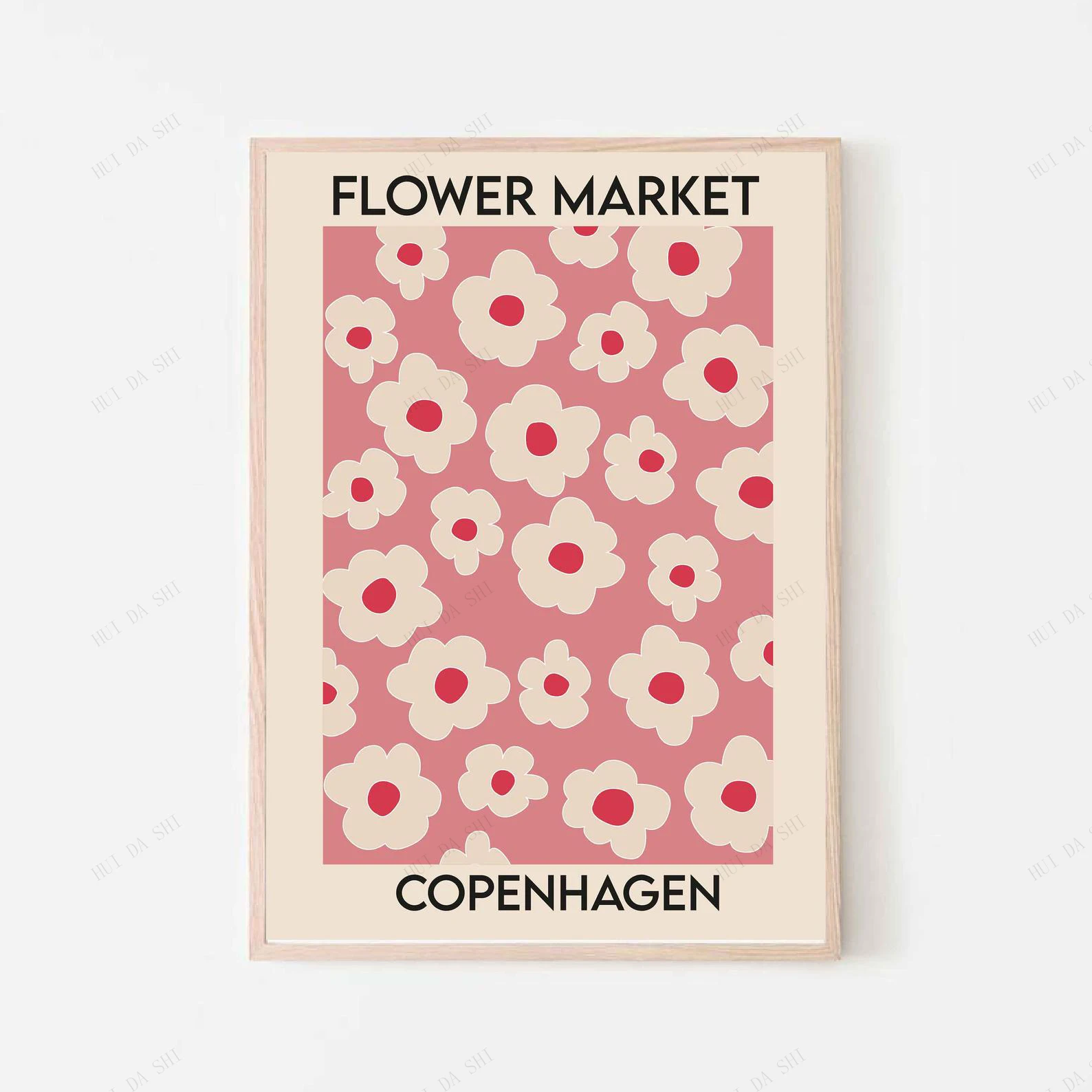 Плакат на цветочном рынке цветочный подарок плакат Копенгагенский рынок