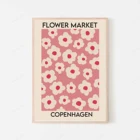 Плакат на цветочном рынке, цветочный подарок, плакат на Копенгагенский цветочный рынок, настенное искусство с печатью, абстрактная Художественная печать, цифровой, загрузка