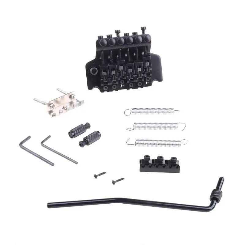 

H4GF Floyd Rose Double Locking Tremolo System Bridge for Electric Guitar Parts Black