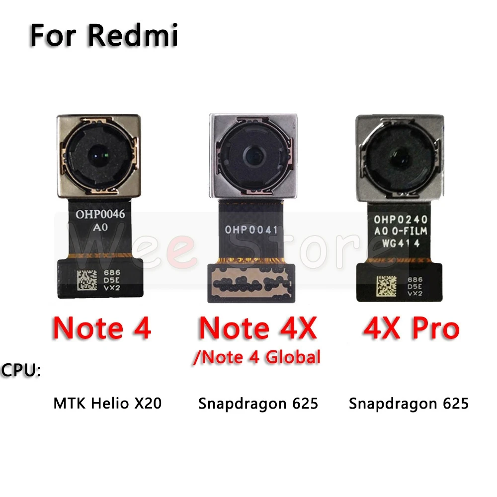 Маленькая фронтальная камера для Xiaomi Redmi Note 4 4A 4X Pro глобальная основная большая