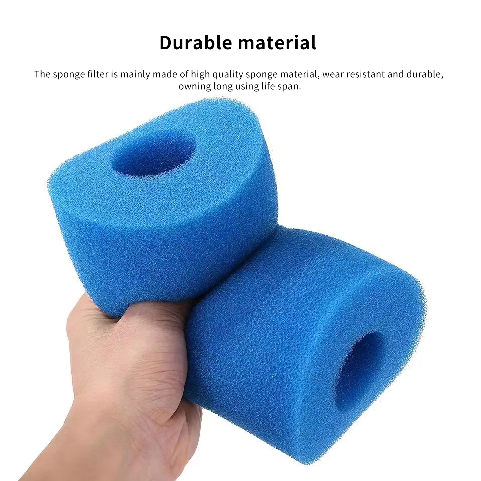 

Swimming Pool Foam Filter Sponge Reusable for Intex Type B Washable Biofoam Cleaner Filter Foam Sponges Tools