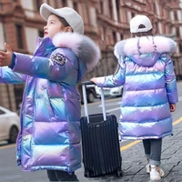 2021 winter new girls cotton padded clothes bright color washable warm windproof down cotton jacket coat