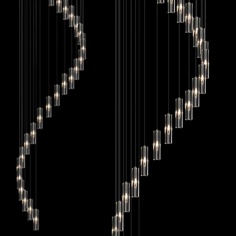 値段 シャンデリアledモダンなリビングルームランプクリスタルシャンデリアledランプ階段照明ロングクリスタルスパイラルシャンデリアライトホーム