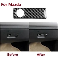 carbon fiber glove box handle cover sticker for mazda mx 5 miata 2009 2015 mx5 nc roadster co pilot interior car accessories