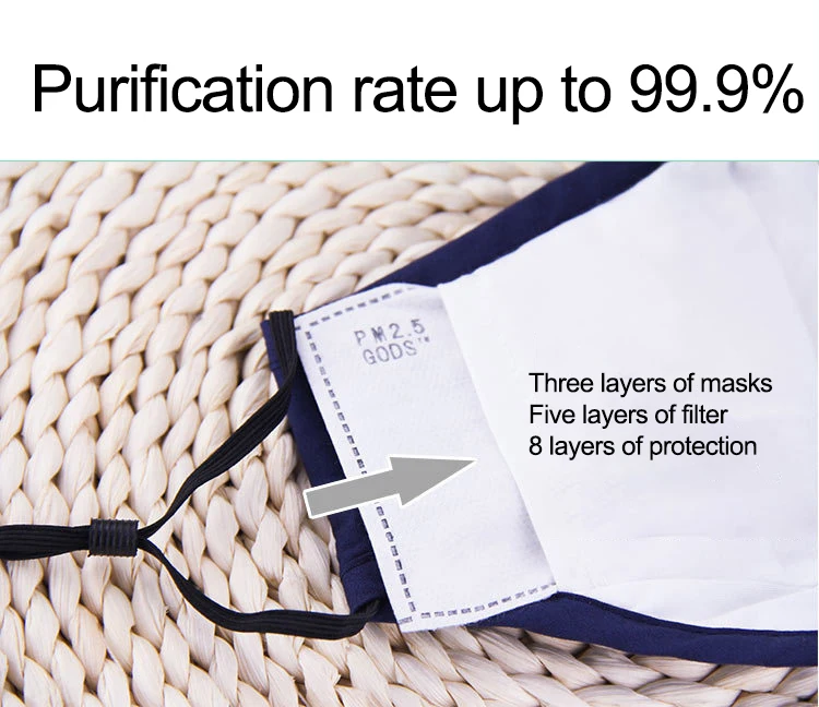 Маска для рта из хлопка PM2.5 пылезащищенная маска от пыли и защитная дыхания с