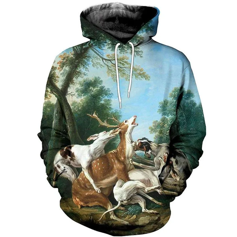 

3D printed Sika fashion zipper Sweatshirt casual Street hip hop hoodie-001