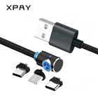 Магнитный кабель Micro USB XPAY для iPhone, Samsung, Type-c, зарядный Магнитный адаптер для зарядки, Кабели USB Type-C, мобильный телефон