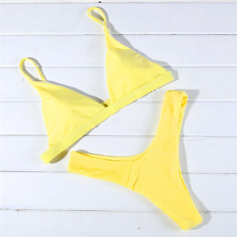 Новинка 2021 г. бикини сексуальный женский комплект красный желтый розовый