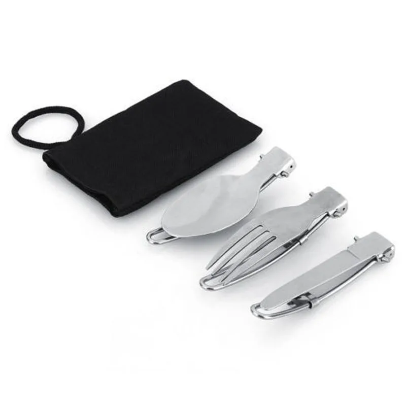 3 шт./компл. столовая посуда из нержавеющей стали набор складной портативный