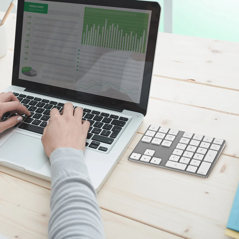 

Bluetooth Number Pad Keyboard Numeric Mini 34 Keys Aluminum Alloy for iOS Android AS99