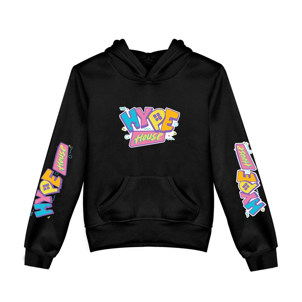 

Детская Толстовка harajuku The Hype House, толстовка с капюшоном, конфетных цветов, Charli amielio, высококачественный детский популярный пуловер