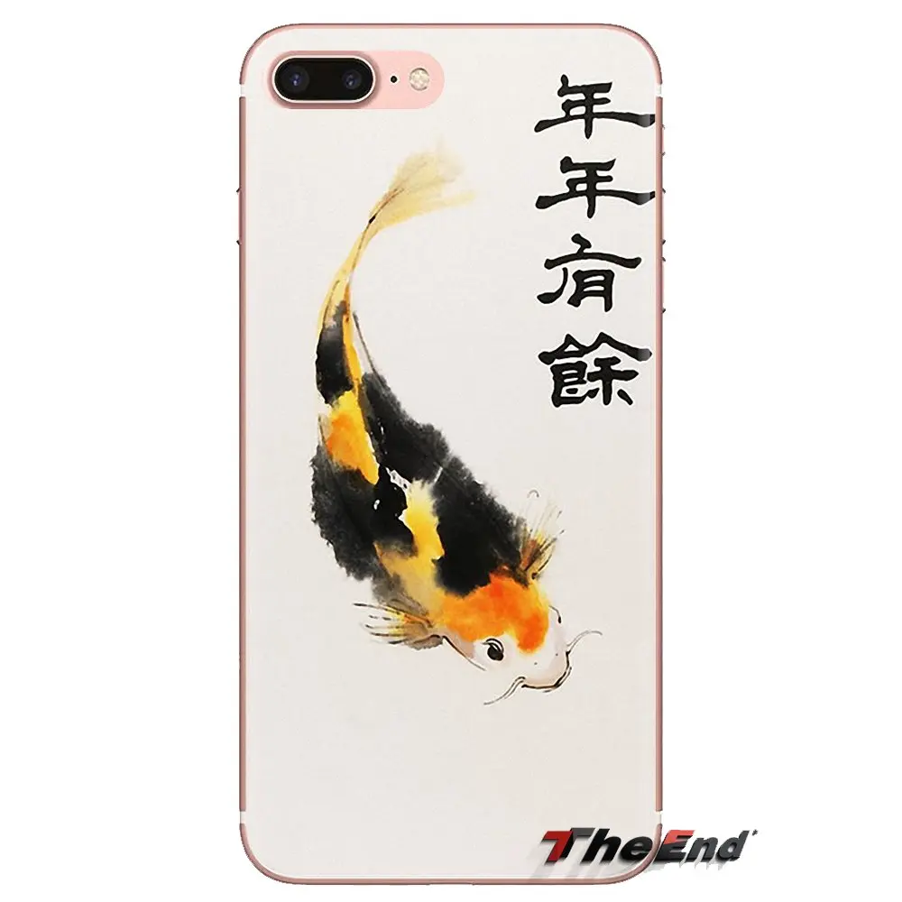 Акварельные картины Koi Fish для iPhone XS Max XR X 4 4s 5 5S 5C SE 6 6S 7 8 Plus samsung Galaxy J1 J3 J5 J7 A3 A5 чехлы