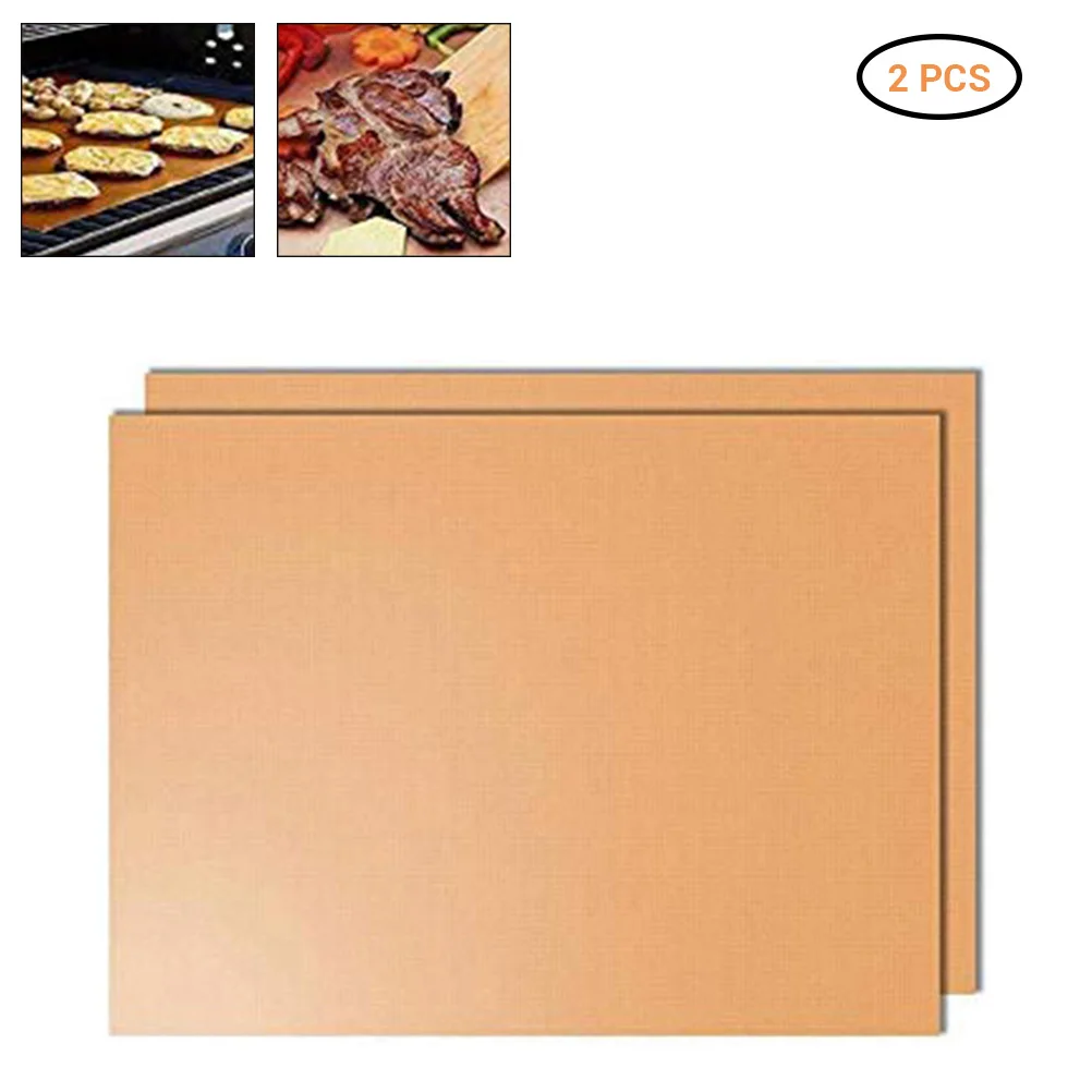 Стеклопластиковый многоразовый коврик для барбекю и гриля 2 шт./лот вкладыши