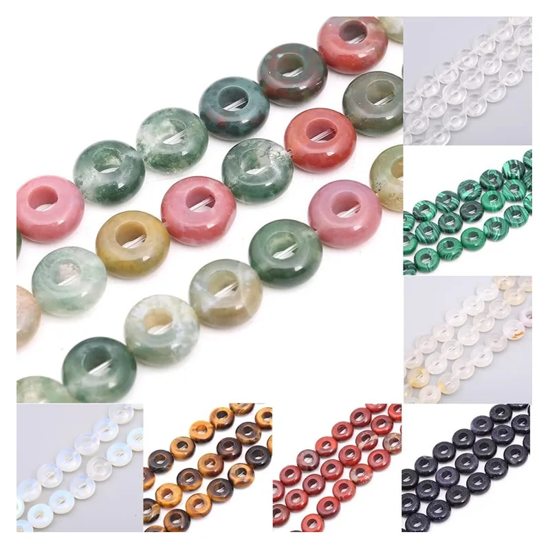 4*10 мм натуральный камень красочный Малахитовый Кристалл полые круглые кольца