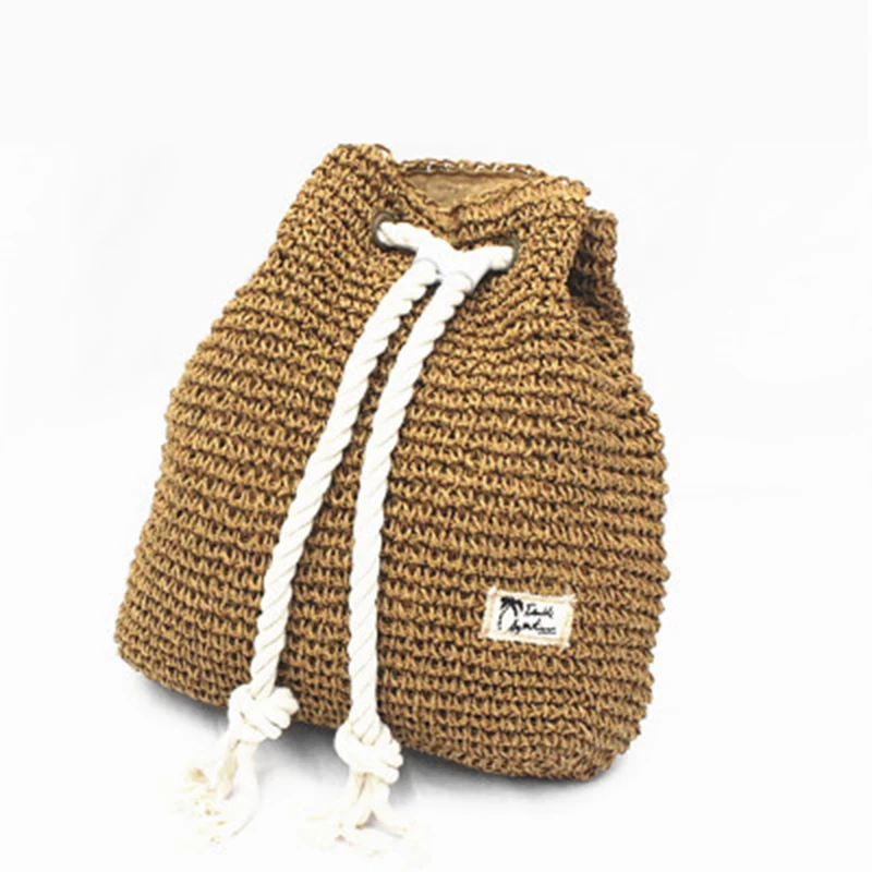 

Women Straw Backpack Straw Bag Fashion Rucksack Weaved For Girls Mochila Backpack Travel Beach Bags Women Shoulder Bag