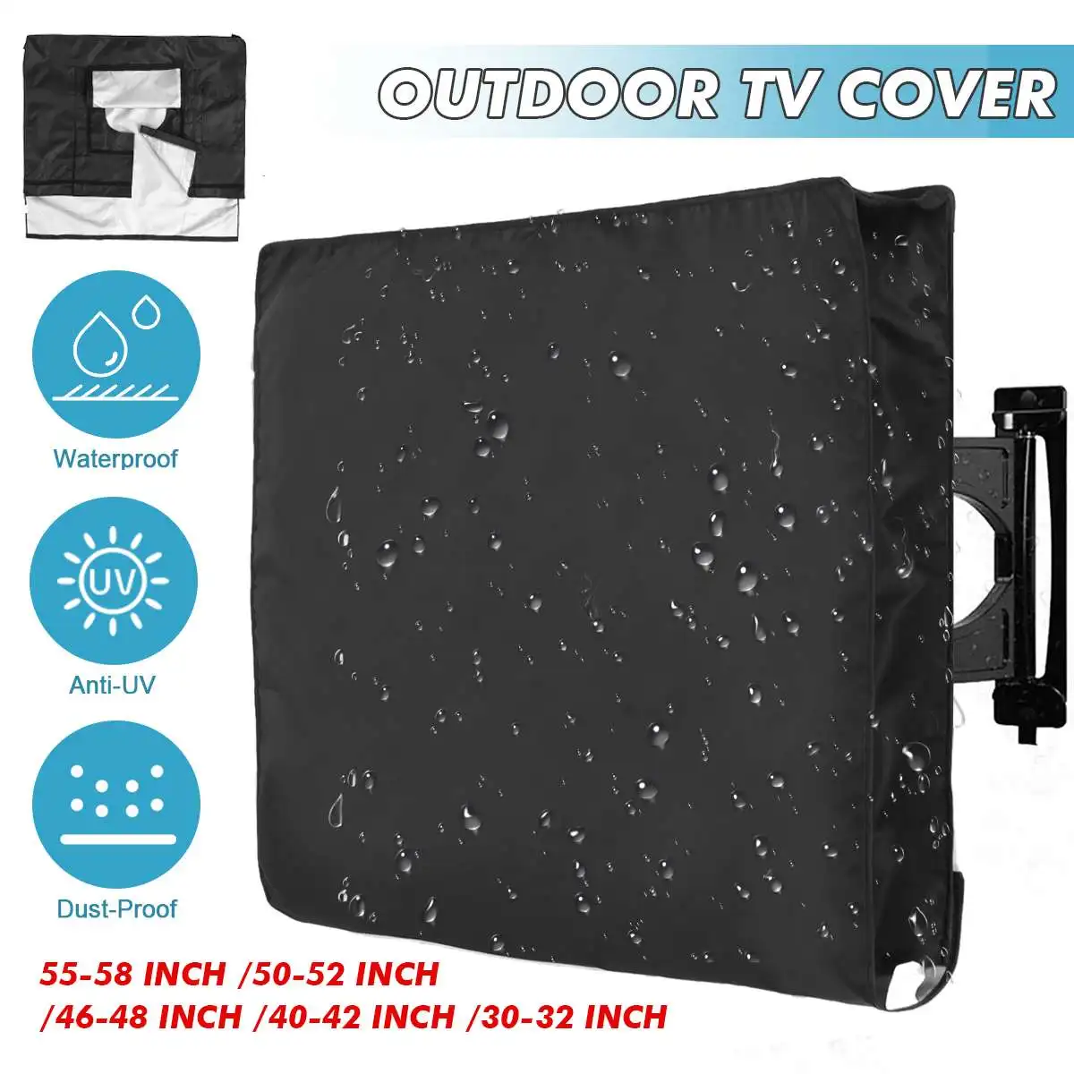 Buy Weatherproof Outdoor TV Cover Protect Screen Dustproof Waterproof All-Purpose Dust Television Case for 30&quot-58" on