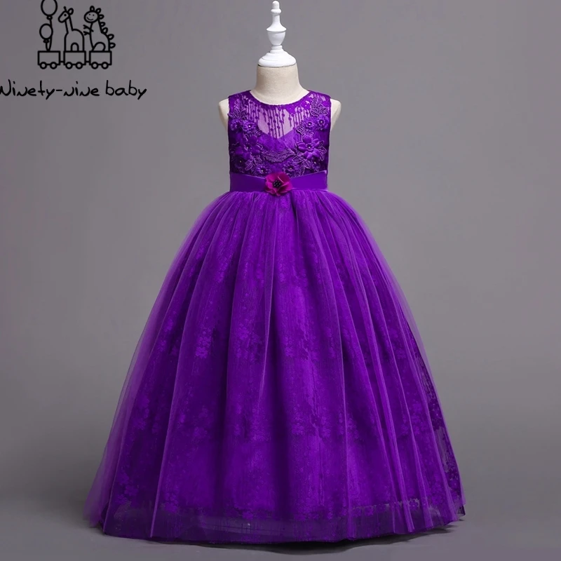 Платье принцессы с цветами для девочек платье-пачка подружки невесты детские