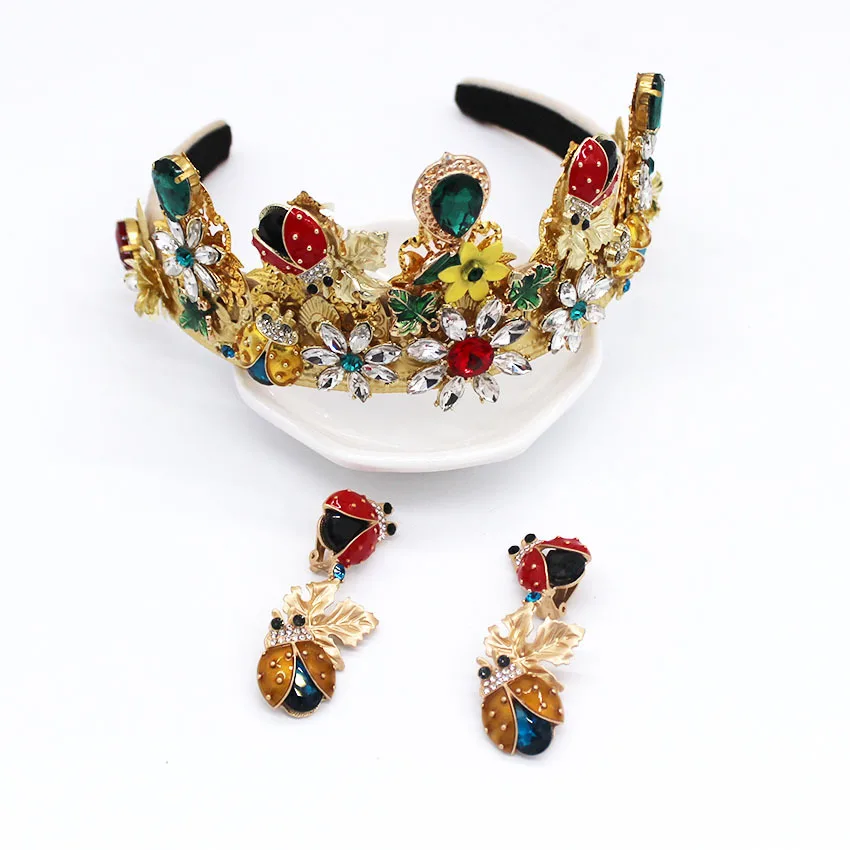 Барочная головная повязка чудесный Жук аксессуары для волос Жемчуг Корона Тиара