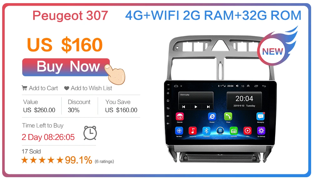 2din Android 8,1 автомобильный DVD мультимедийный плеер peugeot 307 307CC 307SW 2002-2013 автомобильный Радио gps навигация WiFi Bluetooth плеер
