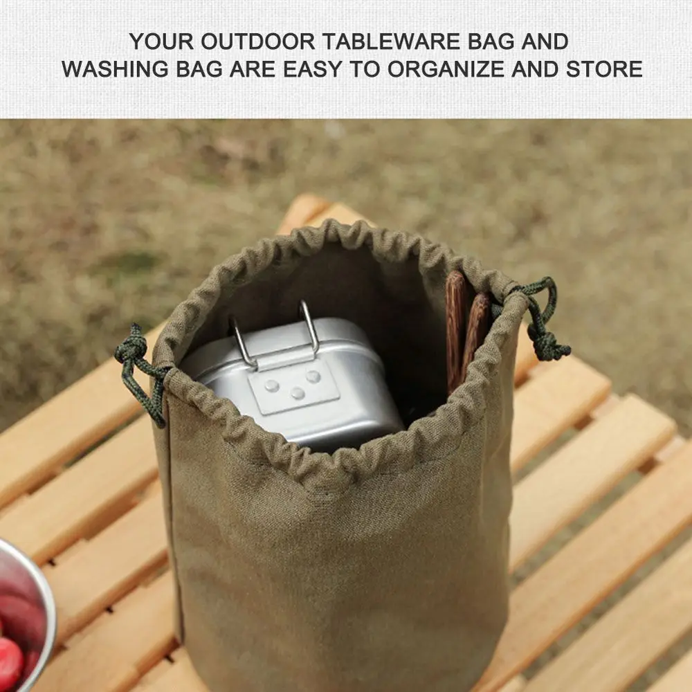 

Холщовые сумки для хранения на шнурке для путешествий на открытом воздухе кемпинга Сумочка для макияжа настольная складная коробка для хра...