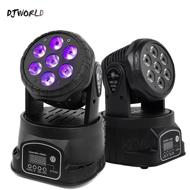 Djworld светодиодный светильник 7x18 Вт RGBWA + UV 6 в 1 сценический с подвижной головкой Light