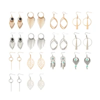 ocean 12 pairs big oversize bulk lot earrings tassel pendant earring bridesmaid wedding accessories gifts boho jewelry on ear