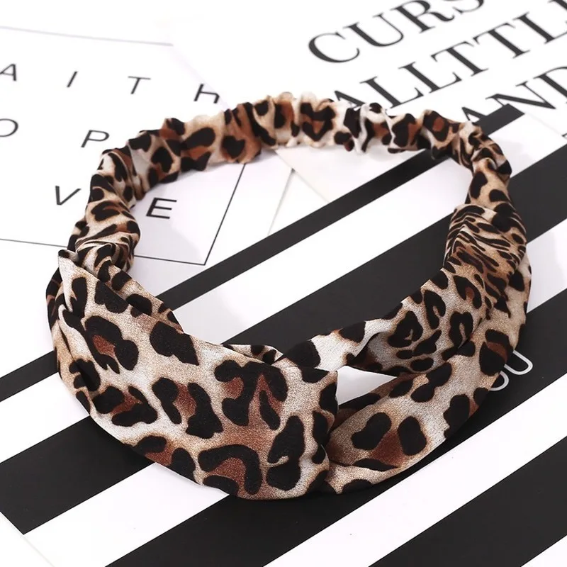 

Women Headband Vintage Cross Knot Elastic Hair Bands Soft Solid Hairband Girls Hair Accessories Floral Turban Bandanas Head Wrap
