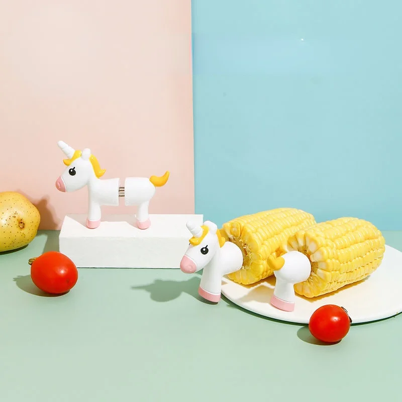 

Креативная теплоизоляционная вилка в виде единорога кукукурурурузная вилка для детей вилка для фруктов не повреждает рот безопасная Милая...