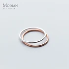 Кольцо женское из серебра 925 пробы, классическое, розовое золото